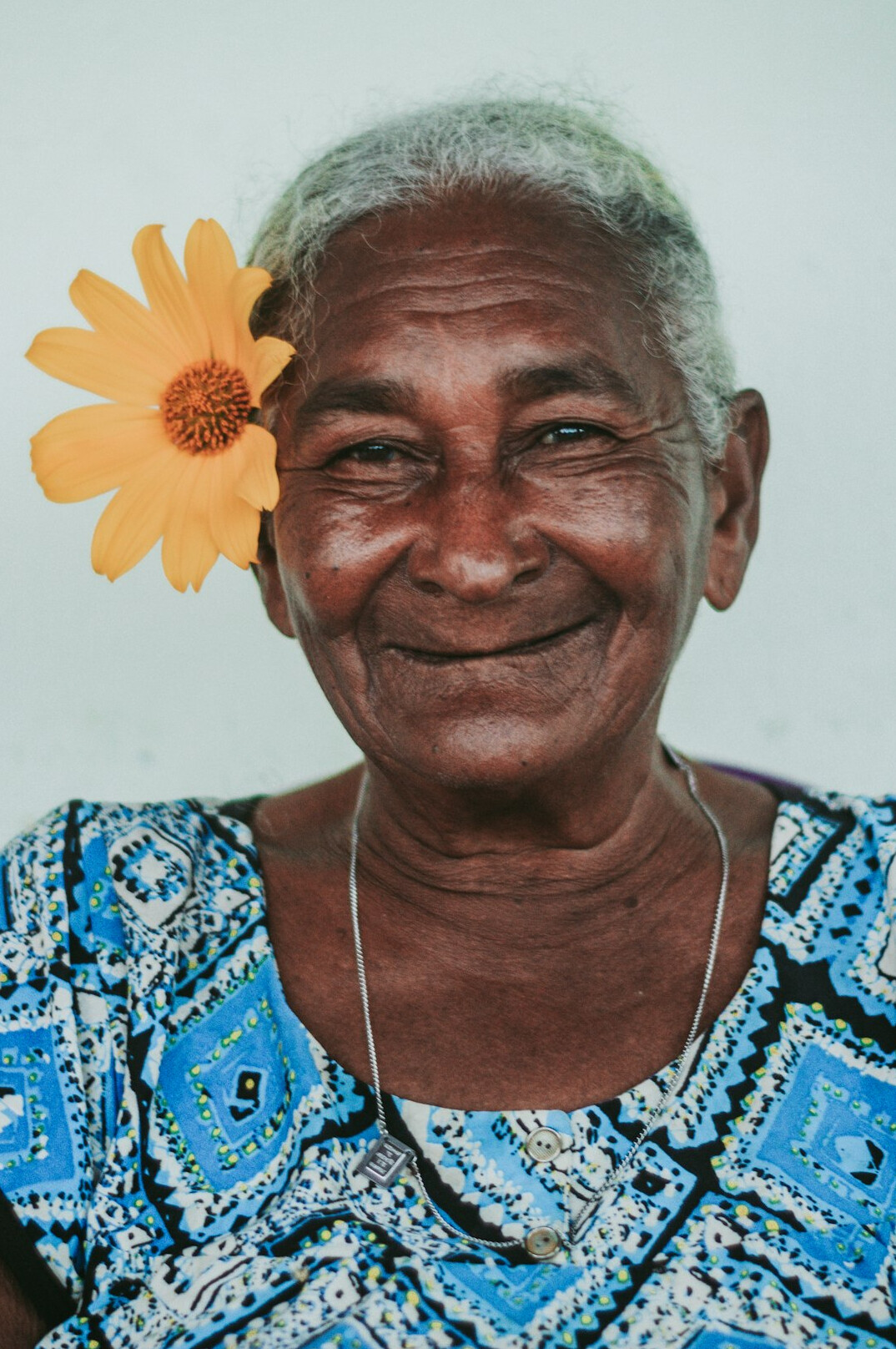 elderly woman smiling