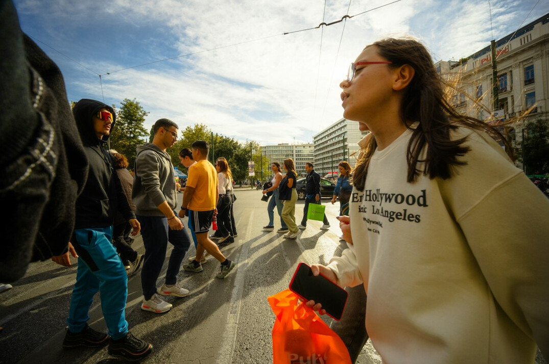 young activists in city